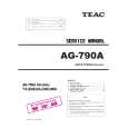 Cover page of TEAC AG-790A Service Manual