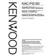 Cover page of KENWOOD KACPS100 Owner's Manual