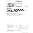 Cover page of PIONEER AVD-W6000/EW Service Manual