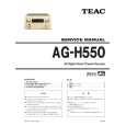 Cover page of TEAC AG-H550 Service Manual