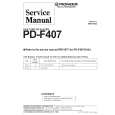 Cover page of PIONEER PD-F407/RDXJ Service Manual