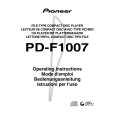 Cover page of PIONEER PD-F1007 Owner's Manual