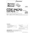 Cover page of PIONEER CDX-P670X1N Service Manual