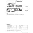 Cover page of PIONEER KEH-1800/XIN/EW Service Manual