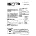Cover page of KENWOOD KSP-1000 Owner's Manual