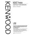 Cover page of KENWOOD KDC7000 Owner's Manual