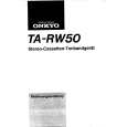 Cover page of ONKYO TARW50 Owner's Manual