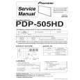 Cover page of PIONEER PDP-505HD Service Manual