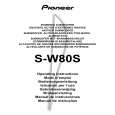 Cover page of PIONEER S-W80S Owner's Manual