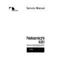 Cover page of NAKAMICHI 481 Service Manual
