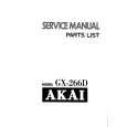 Cover page of AKAI GX266D Service Manual