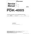 Cover page of PIONEER PDK-4005/WL Service Manual