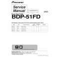 Cover page of PIONEER BDP-51FD/WVXJ5 Service Manual