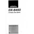 Cover page of ONKYO DX6450 Owner's Manual