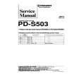 Cover page of PIONEER PDS503 Service Manual