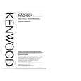 Cover page of KENWOOD KACQ74 Owner's Manual