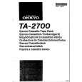 Cover page of ONKYO TA-2700 Owner's Manual