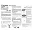 Cover page of PIONEER DVR-104Z/BXV Owner's Manual