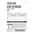 Cover page of TEAC CD-X1500 Owner's Manual