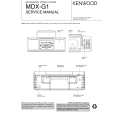 Cover page of KENWOOD MDX-G1 Service Manual