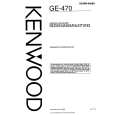 Cover page of KENWOOD GE-470 Owner's Manual