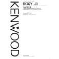 Cover page of KENWOOD ROXY-J3 Owner's Manual