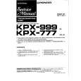 Cover page of PIONEER KPX999 Service Manual