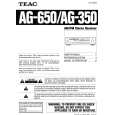 Cover page of TEAC AG350 Owner's Manual