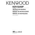 Cover page of KENWOOD KDV-S240P Owner's Manual