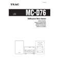 Cover page of TEAC MC-D76 Owner's Manual