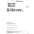 Cover page of PIONEER S-H510V/XDCN Service Manual
