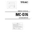 Cover page of TEAC MC-D76 Service Manual