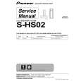 Cover page of PIONEER S-HS02/DDFXJI Service Manual