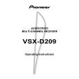 Cover page of PIONEER VSX-D209/KCXJI Owner's Manual