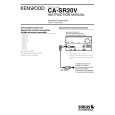 Cover page of KENWOOD CA-SR20V Owner's Manual