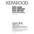 Cover page of KENWOOD KDC-X589 Owner's Manual