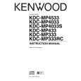 Cover page of KENWOOD KDC-MP4533 Owner's Manual