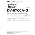 Cover page of PIONEER DV-6700A-G Service Manual