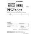 Cover page of PIONEER PD-F1007 Service Manual