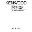 Cover page of KENWOOD KDC-X7006 Owner's Manual