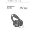 Cover page of SENNHEISER HD 222 Owner's Manual