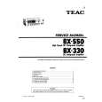 Cover page of TEAC BX-550 Service Manual