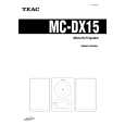 Cover page of TEAC MCDX15 Owner's Manual