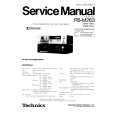 Cover page of TECHNICS RSM263 Service Manual