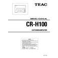 Cover page of TEAC CRH100 Service Manual