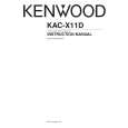 Cover page of KENWOOD KAC-X11D Owner's Manual