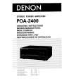 Cover page of DENON POA-2400 Owner's Manual