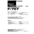 Cover page of PIONEER F757 Service Manual