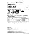 Cover page of PIONEER XRA100SW Service Manual