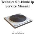 Cover page of TECHNICS SP-10MKIIP Service Manual
